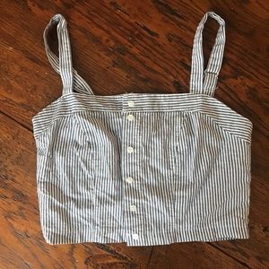 Brandy Melville Cropped Button Up Top